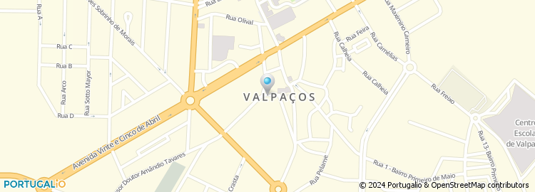 Mapa de Tipografia Valpacense de Braz & Filhos, Lda