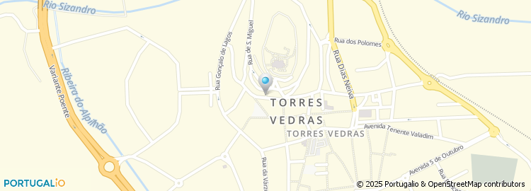 Mapa de Escadinhas de Baixo ao Castelo