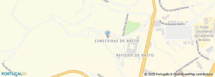 Mapa de Tribunal Judicial de Cabeceiras de Basto