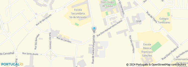 Mapa de UCP, Faculdade de Teologia de Braga