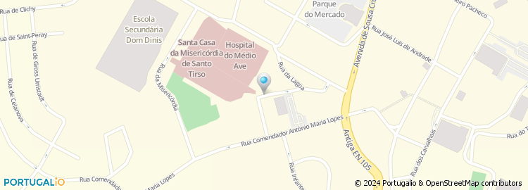 Mapa de Uninefro (Santo Tirso) - Soc. Prestadora de Cuidados Medicos e Dialise, SA