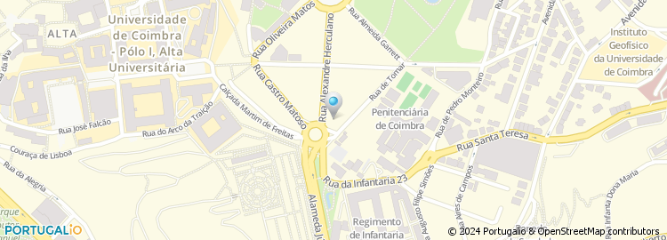 Mapa de Universidade Aberta, Coimbra