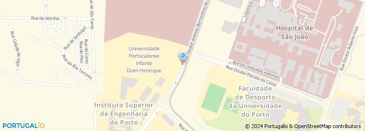 Mapa de Universidade Portucal.Inf.D.Henrique Coop.Ens.Sup.Universitario,C.R.L