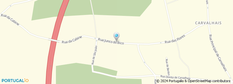 Mapa de Rua Junco do Bico