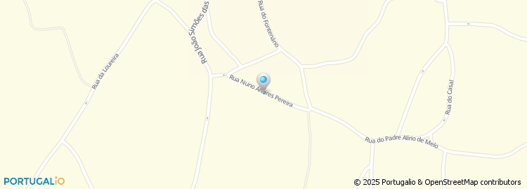 Mapa de Rua Nuno Alvares Pereira