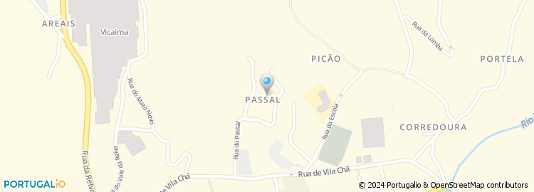 Mapa de Passal (Vila Chã)