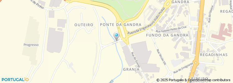 Mapa de Rua da Ponte da Gandra