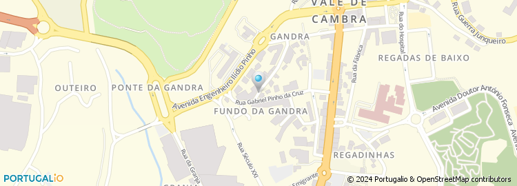 Mapa de Rua Fundo da Gandra