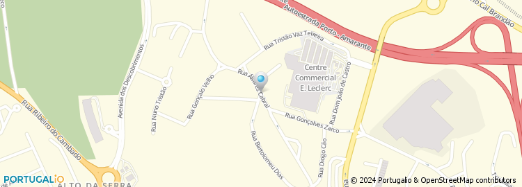Mapa de Rua Álvares Cabral