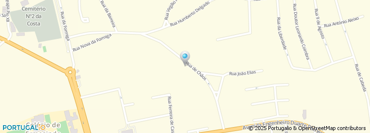 Mapa de Rua de Chãos