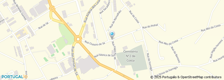 Mapa de Rua do Outeiro de Sá