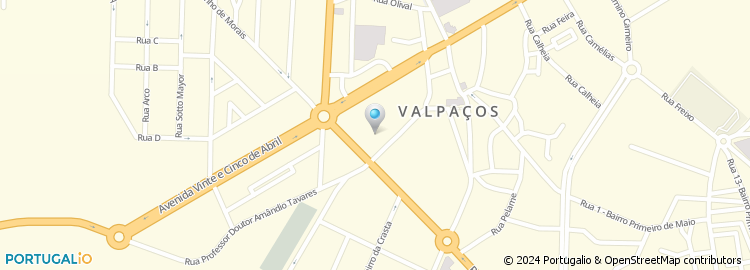 Mapa de Valpatas-Clinica Veterinária de Valpaços, Lda