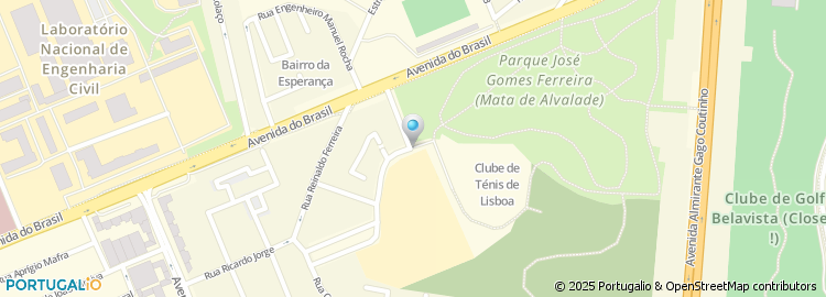 Mapa de Van Veggel - Campos de Tenis de Lisboa, Lda