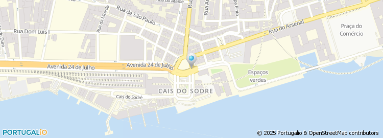 Mapa de Viagens Abreu - Cais Sodre