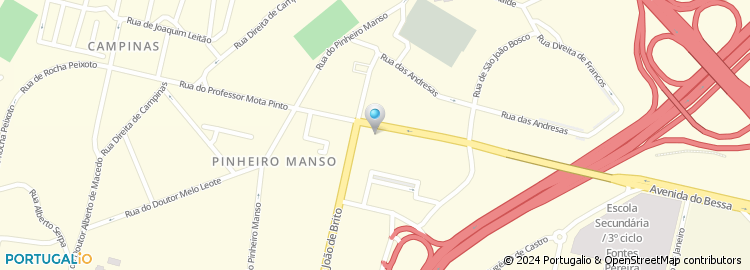 Mapa de Viagens Abreu, Pinheiro Manso, Porto