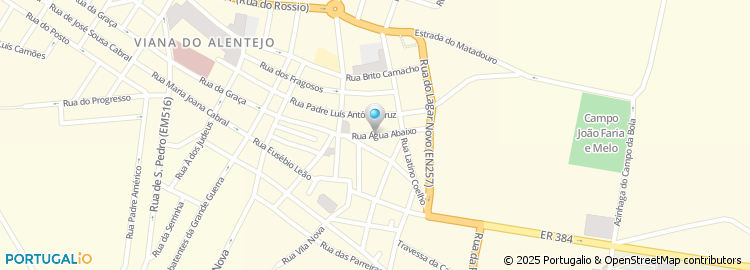 Mapa de Rua da Água Abaixo