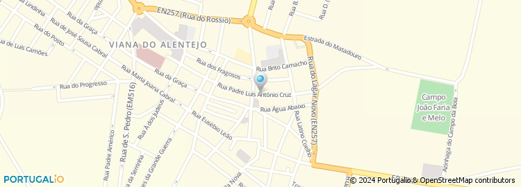 Mapa de Rua Padre Luís António da Cruz