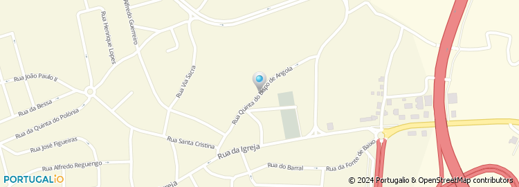 Mapa de Rua da Quinta do Bispo de Angola