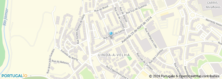 Mapa de Vidreira de Linda - a - Velha