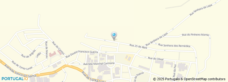 Mapa de Rua 25 de Abril