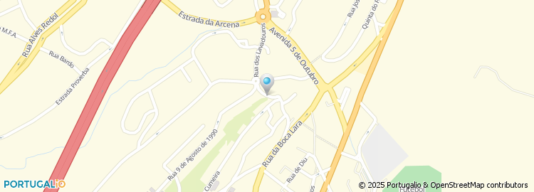 Mapa de Rua da Praia das Maçãs