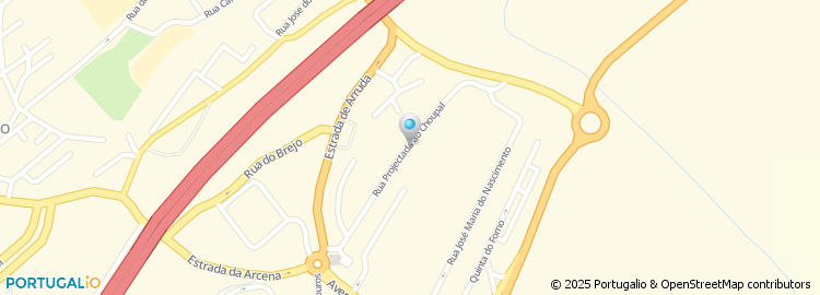 Mapa de Rua Projectada Ao Choupal