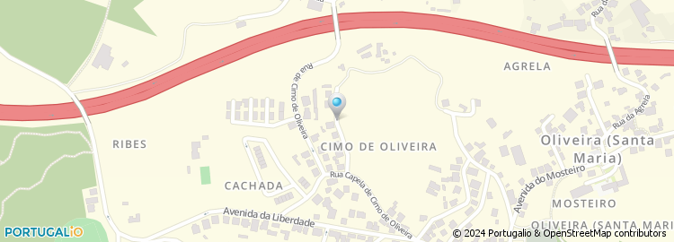 Mapa de Rua Capela de Cimo de Oliveira