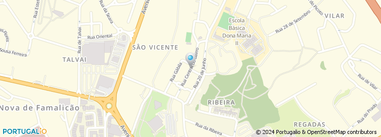 Mapa de Rua Central do Bairro