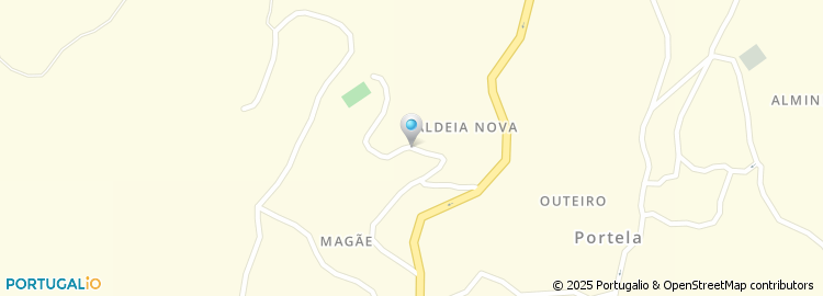 Mapa de Rua da Encosta de Aldeia Nova