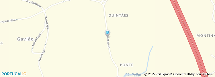 Mapa de Rua da Ponte