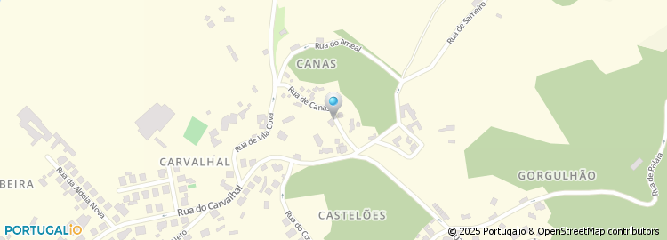 Mapa de Rua das Canas