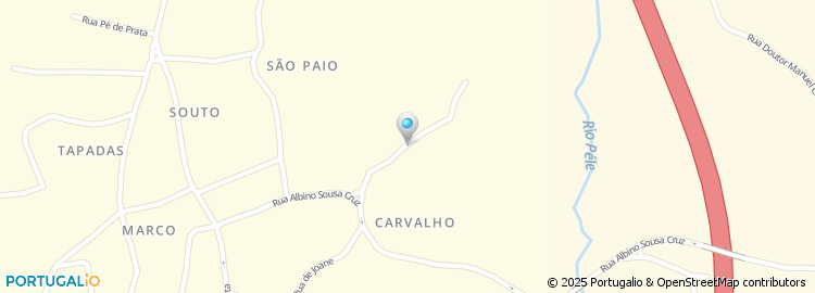 Mapa de Rua do Carvalho de Baixo