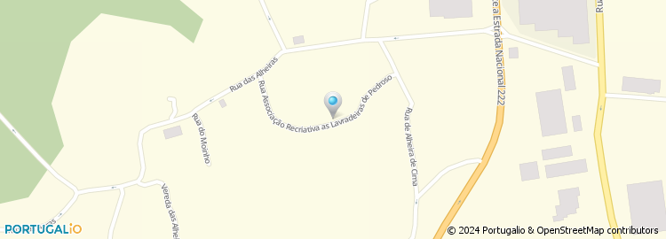 Mapa de Rua Associação Recreativa As Lavradeiras de Pedroso