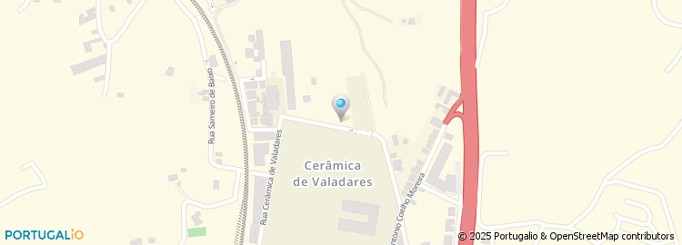 Mapa de Rua da Cerâmica de Valadares