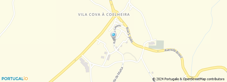 Mapa de Vila Cova à Coelheira