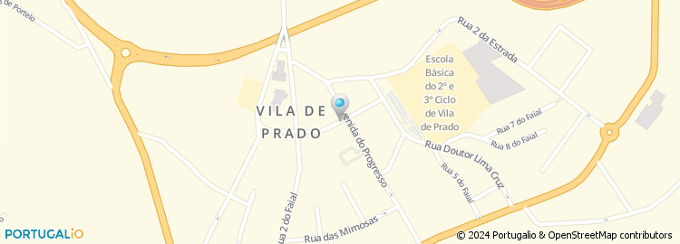 Mapa de Rua Professor Joaquim Peixoto da Costa