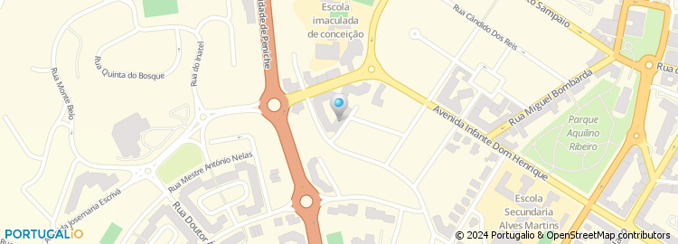 Mapa de Escadinhas à Rua Mestre Álvaro Loureiro