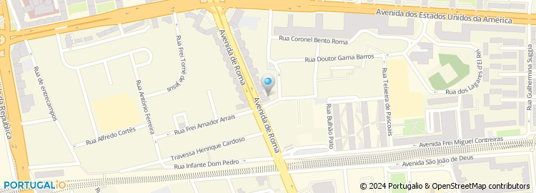 Mapa de Vodafone, Avenida Roma, Lisboa